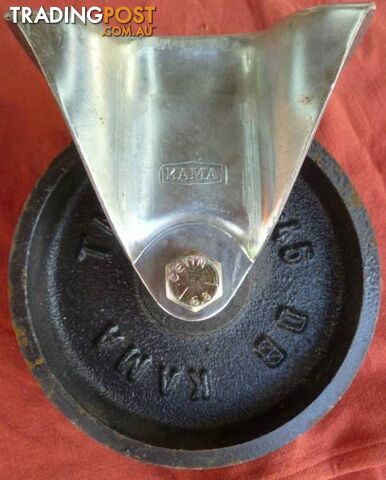 New Kama 150mm x 45mm Cast Iron Swivel Castor Wheels - photo 5 of 10