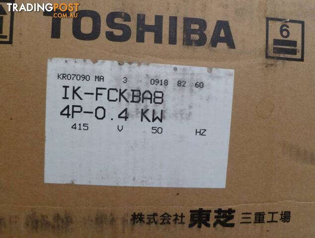 NEW TOSHIBA 3 PHASE INDUCTION MOTORS WITH AC BREAK, 4KW, 1420RPM - photo 5 of 5