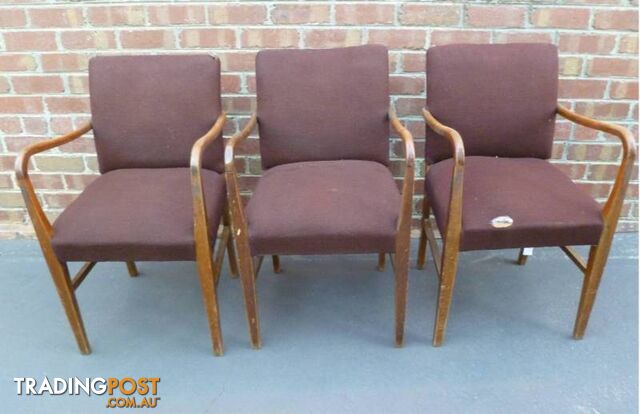 3 Matching Timber Antique Framed Carver Chairs - photo 1 of 6