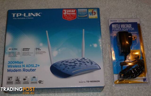 TP-Link 300Mbps Wireless N ADSL2+ Modem Router (Model TD-W8960N) - photo 3 of 5