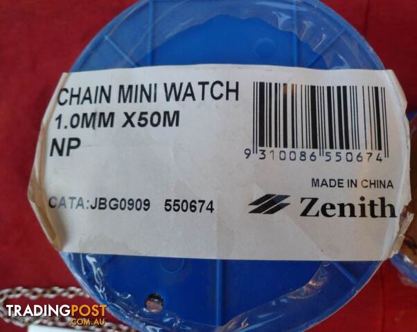 New Roll of Zenith Nickle Plated Mini Watch Chain 1.0mmx50 Meters - photo 2 of 7