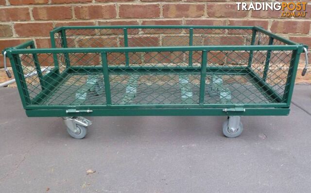 Large Trolley / Cart with Fold Down Sides With Solid Castor Wheel - photo 3 of 6