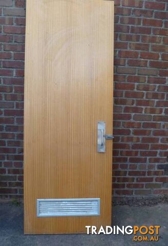 Solid Timber Door With Metal Vent (2340mm x 870mm)