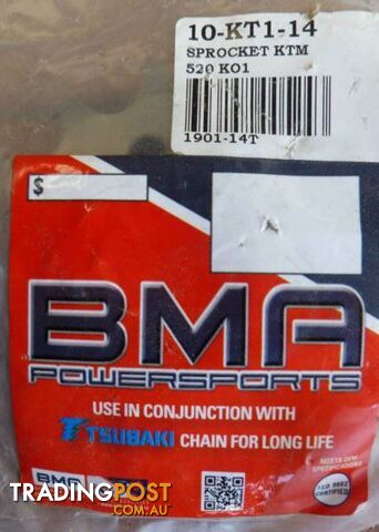 New BMA Powersports 14T KTM FRONT SPROCKET (1901) (10-KT1-14) - photo 2 of 3