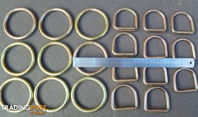 New Heavy Duty Lifting O-Rings / O Rings Nickel plated D Rings /