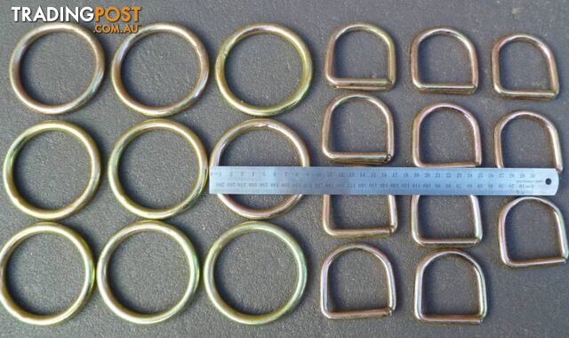 New Heavy Duty Lifting O-Rings / O Rings Nickel plated D Rings /