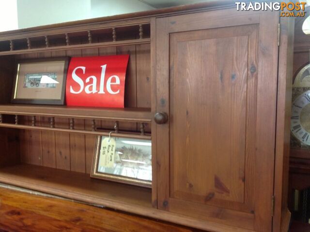 Pine plate rack and cupboard to sit on a cabinet - photo 3 of 9