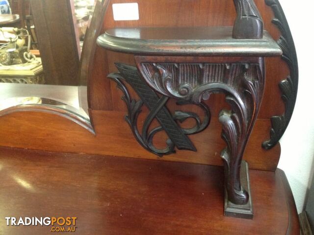 Mahogany and walnut Display Cabinet with elegant mirror - photo 4 of 10