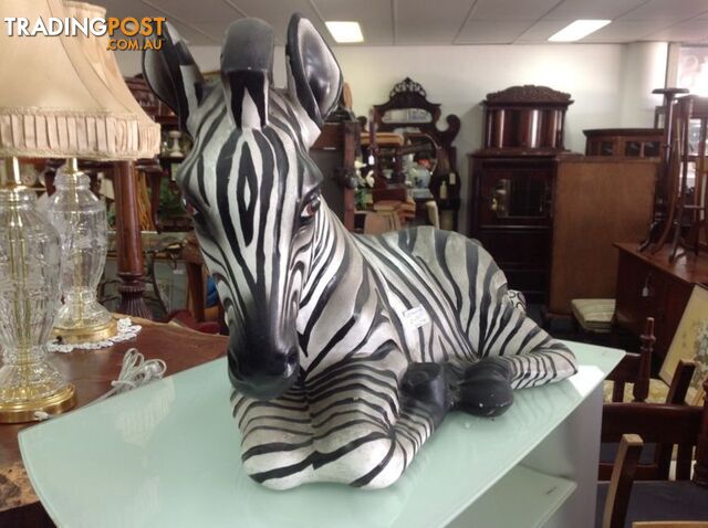 Large ceramic zebra ornament