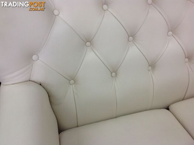 BRAND NEW Bone coloured high grade leather 2 seater sofa - photo 5 of 10
