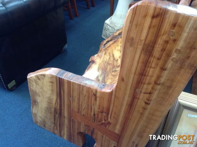 Hand carved timber bench seat - photo 2 of 10