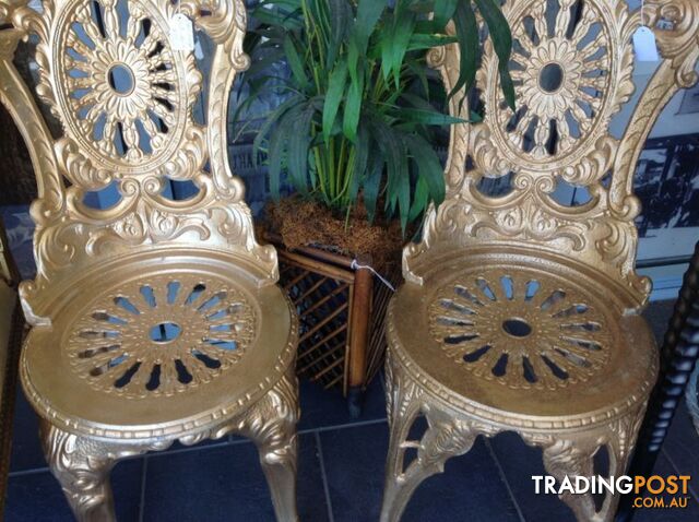 Outdoor aluminium gold chairs. Nice outdoor setting - photo 2 of 7