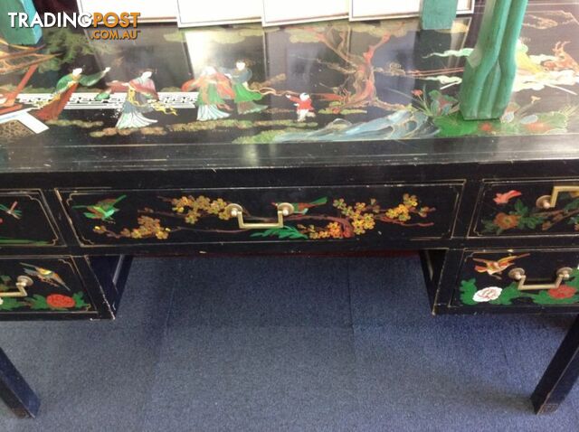 Vintage Japanese desk hand painted - photo 2 of 10