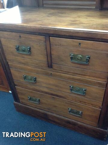 Chest of drawers with mirror and extra top drawers