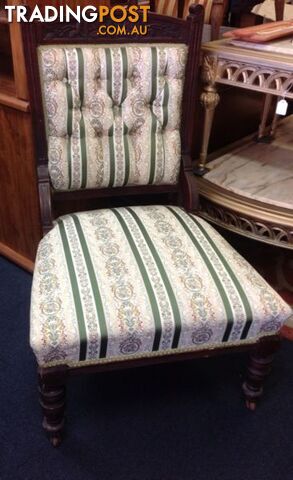 Edwardian antique chair, lounge chair, bedroom chair