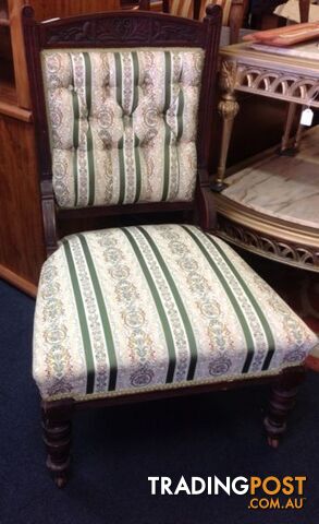 Edwardian antique chair, lounge chair, bedroom chair