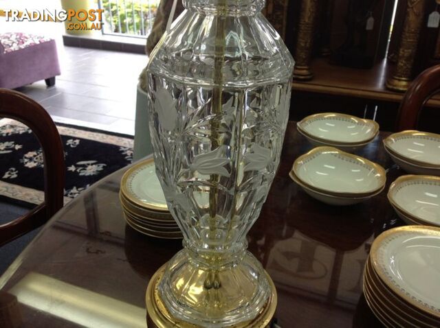 Beautifully cut glass table lamps - $295 the pair