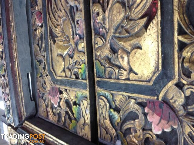 Antique hardwood doors with frame. Great for wine cellar - photo 3 of 10