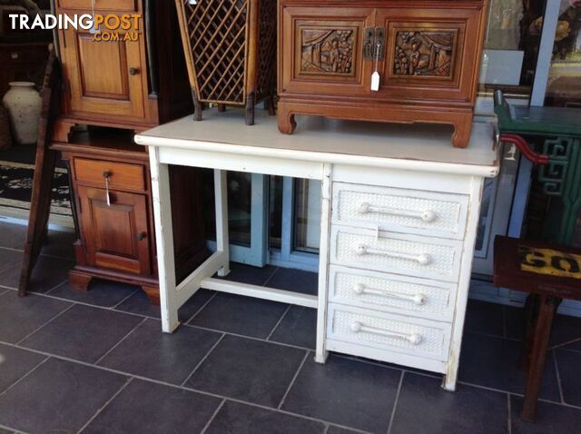 Shabby Chic white desk solid timber