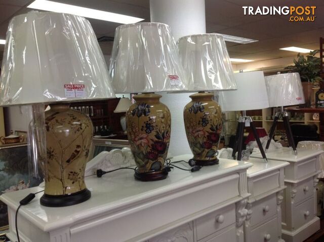 NEW and USED TABLE LAMPS FROM $65 upto $295 pair
