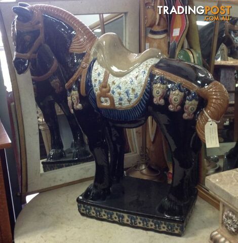 Ceramic oriental horse - display horse