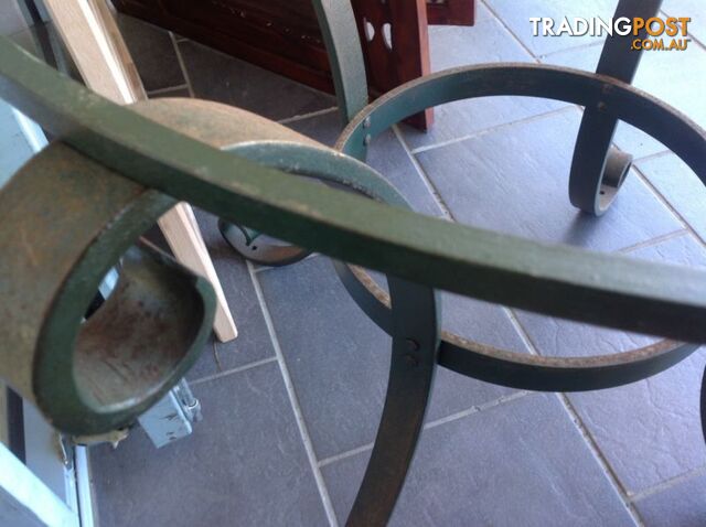 Outdoor dining table base for outdoor setting. Wrought iron base - photo 3 of 7