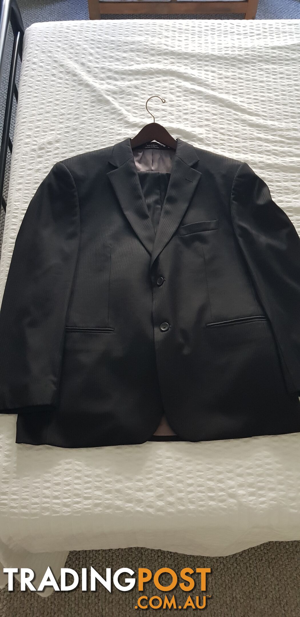 Mens Black Alfred Sung Suit