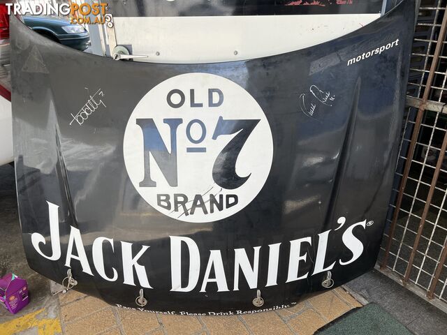 Jack Daniels holden 1-1 scale display bonnet signed by Todd & Shane