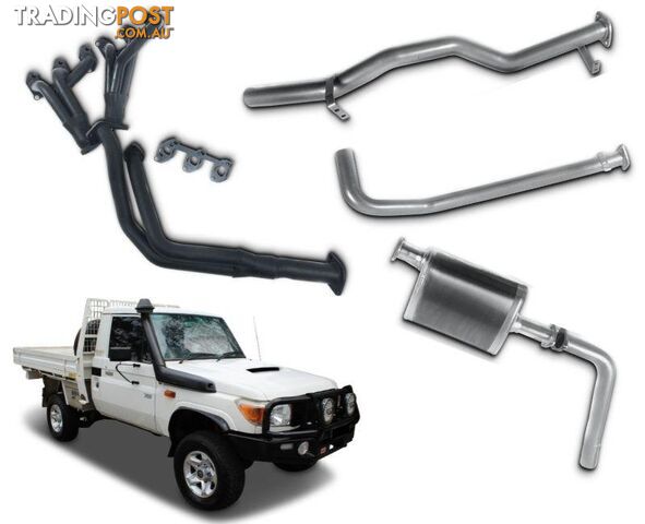 2.5" Exhaust System with Extractors for 4.2lt Non-Turbo Diesel Toyota...