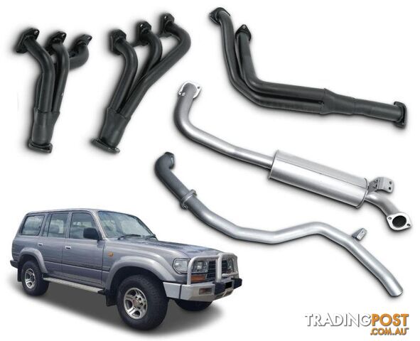 2.5" Exhaust System with Extractors for 4.2lt 1HZ Diesel Toyota Landcruiser 80...