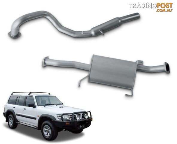 2.5" Cat-Back Stainless Steel Exhaust System for 4.5lt Petrol Nissan Patrol GU...