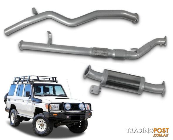 3" Turbo-Back Exhaust System for 4.5lt V8 Toyota Landcruiser 76 Series Wagon...
