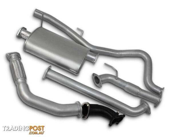 3" Turbo-Back Exhaust System for 3.0lt Turbo Diesel Direct Injection Holden Rodeo RA Dual Cab (11/2003 - 2007 Models) - No Muffler - Loud (Straight Pipe) - 