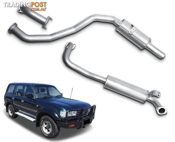 2.5" Exhaust System for 4.5lt Petrol Toyota Landcruiser 80 Series Wagon FZJ80 (1990 - 1998 Models) - No Muffler - Loud (Straight Pipe) - - photo 1 of 2