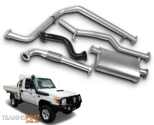 2.5" Stainless Steel Exhaust System for 4.2lt Non-Turbo Diesel Toyota Landcruiser 79 Series Single Cab Ute - For Original Manifold (1999 Onwards Models) - No Muffler - Loud (Straight Pipe) -  - photo 1 of 3