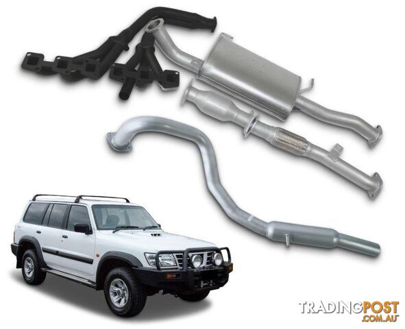 2.5" Exhaust System with Extractors for 4.8lt Petrol Nissan Patrol GU Wagon Y61...