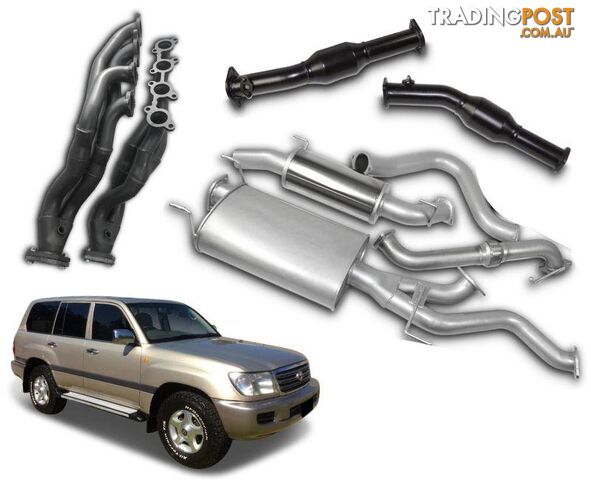 2.5" to 3" Exhaust System with Extractors for 4.7lt V8 Petrol Toyota Landcruiser...