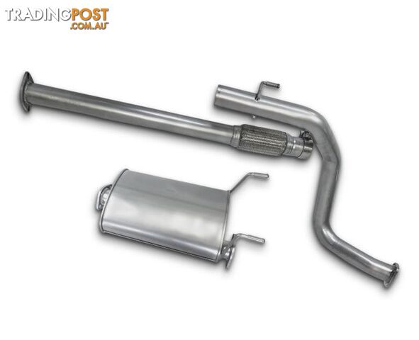 2.5" Stainless Steel Exhaust System with Extractors for 3.0lt Naturally Aspirated Toyota Hilux LN167, LN172 (1997 - 02/2005 Models) - No Muffler - Loud (Straight Pipe) -  - photo 4 of 6