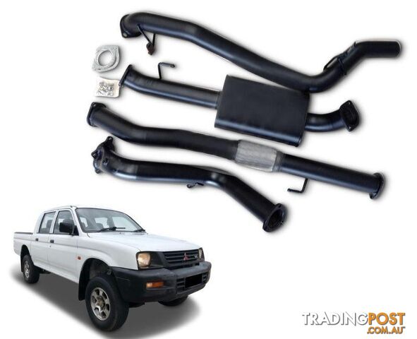 3" Turbo-Back Stainless Steel Exhaust System for 2.8lt Mitsubishi Triton MK Dual Cab (1997 - 2006 Models) - No Muffler - Loud (Straight Pipe) - 09/1996 - 12/2004 inc 3rd Generation - photo 1 of 2
