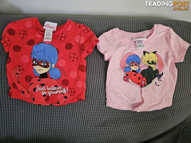 2 x Miraculous Ladybug T-Shirts