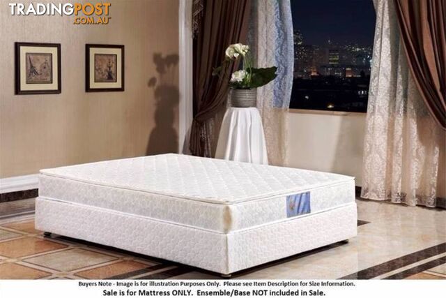 single Bed Pillowtop Mattress NEW, medium feel, bedroom guest - photo 4 of 4