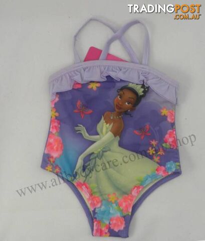 Disney Princess Tiana Girls Swimmers Purple Togs