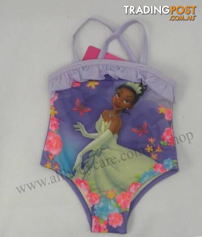 Disney Princess Tiana Girls Swimmers Purple Togs