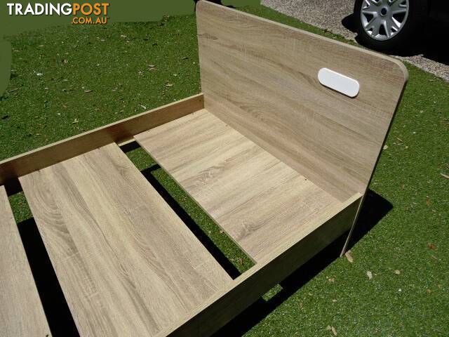 Single timber look bed, slats storage, looks great in bedroom NEW - photo 2 of 7