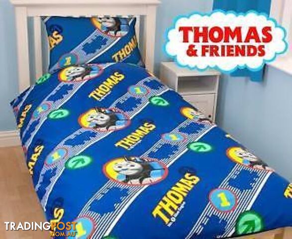 Thomas Single size Quilt cover set, duvet doona cover pillowcases - photo 2 of 4
