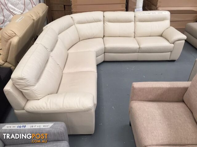 Leather Corner Lounge - 60% off RRP