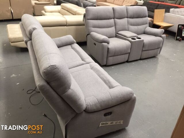 Fabric Electric Recliner Set - 70% off RRP