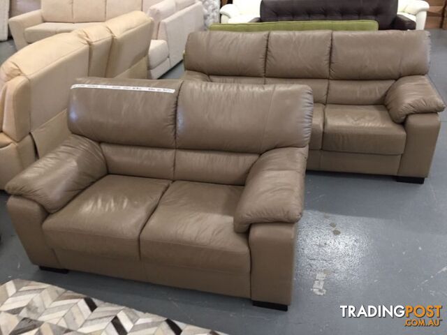 Leather Sofa Set - FACTORY 2nds