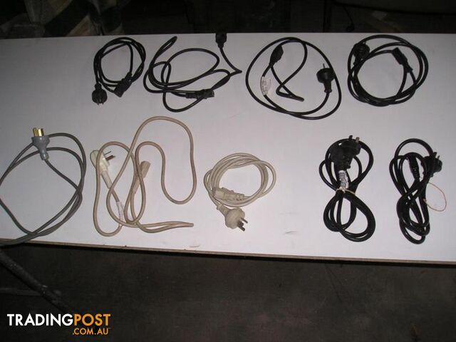 Used but good Power cables from 2 or 3-pin plug to IEC