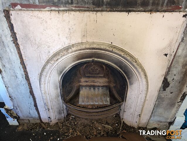 2 x cast iron fireplaces and shielding and mantle pieces (buyer can buy individual)